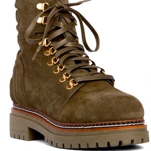 🍁BEAUTIISOLES Ronnie Khaki Suede Comfortable Work Hiking Snow Boot